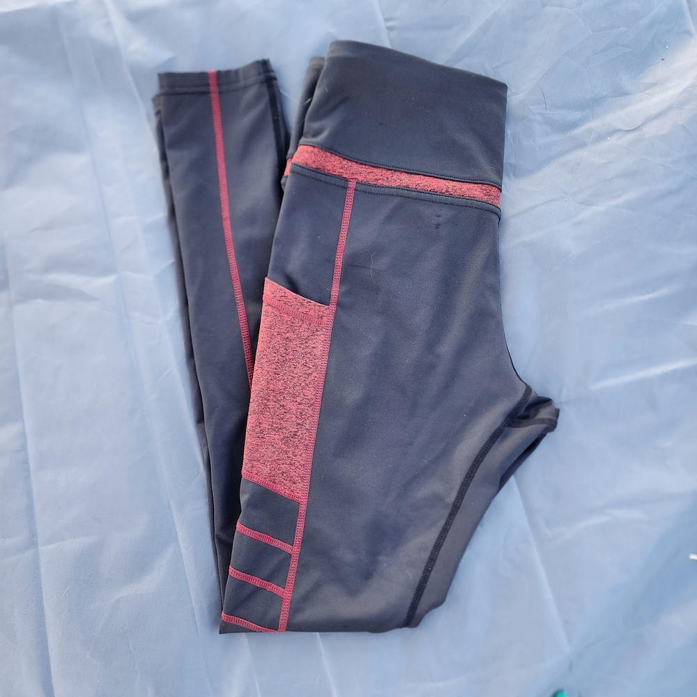 Black and Red Athletic Leggings